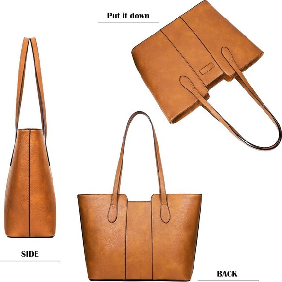 Tote Bags for Women Purses and Handbags Top Handle Satchel PU Leather Shoulder H - Picture 4 of 6